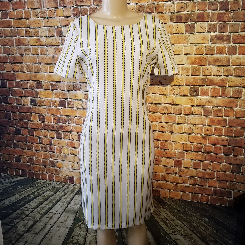 White Striped Dress